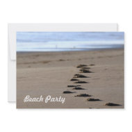 Beach Footsteps invitation