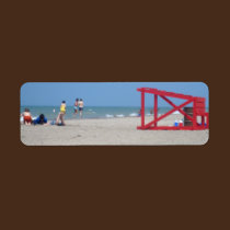 Beach Fun return address labels labels