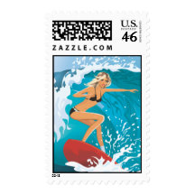 beach_girl_2.ai postage stamps