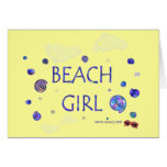 Beach Girl - Footprints & Swirls 2 - Card