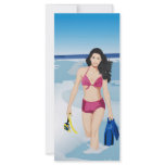 beach girl customized rack card