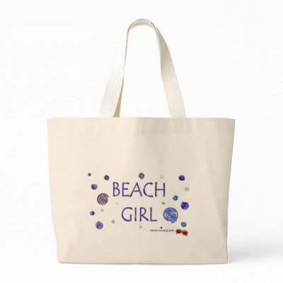 Beach Girl - Swirls - Tote Bag by bluebeachsong