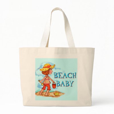 Beach Girl Tote Bag by jamiecreates1