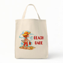 Beach Girl Tote Bag by jamiecreates1 Beach Girl Tote Bag