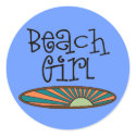 Beach Girl w/ Surfboard stickers