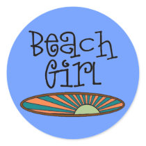 Beach Girl w/ Surfboard stickers