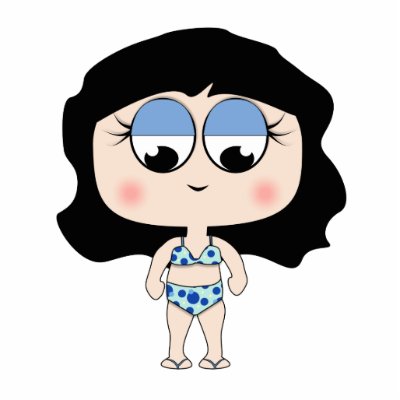 beach girl with Black hair Photo Sculpture by cutespot