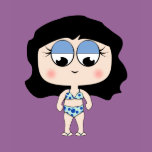 beach girl with Black hair