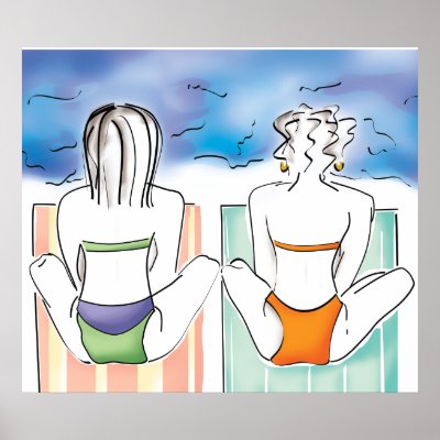 Beach Girls Poster by MissNNick