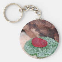 Beach Glass Christmas Keychains