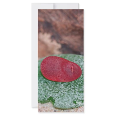 Beach Glass Christmas Custom Rack Card by freespiritdesigns
