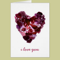 Beach Glass Heart Card cards