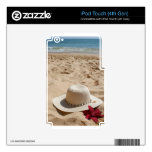 Beach hat and flower iPod touch 4G decal