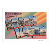 Beach Haven, New Jersey - Large Letter Scenes Post Cards
