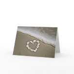 Beach Heart in Seashells Cards