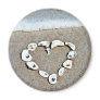 Beach Heart in Seashells Romantic Design Refrigerator Magnet