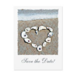 Beach Heart Save the Date Post Cards