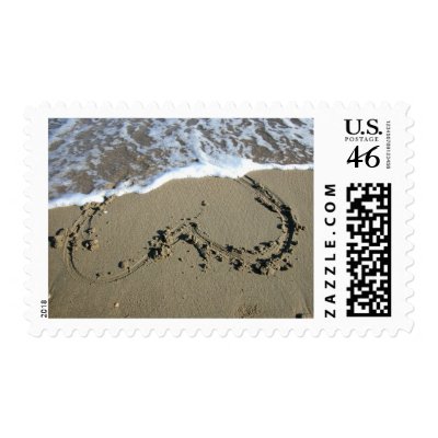 Beach Heart Stamps