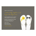 Beach Hibiscus Flip Flops Summer Wedding Invite