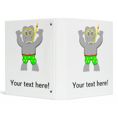 Beach hippo 3 ring binders by laly_sb