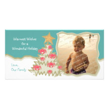 Beach Holiday Christmas Tree Picture Card