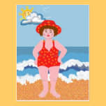 Beach holiday postcards