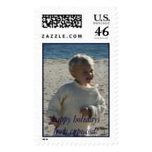 beach holiday stamp