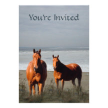 Beach Horse Invitation