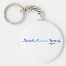 Beach House Beach Hawaii Classic Design Keychains