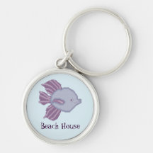Beach House Fish Keychain