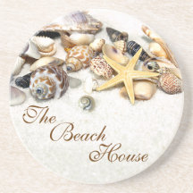 Beach House Seashells Coaster