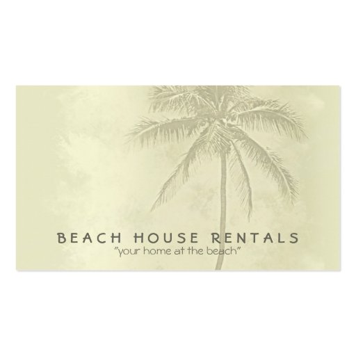 Beach House Welcome Business Card (front side)