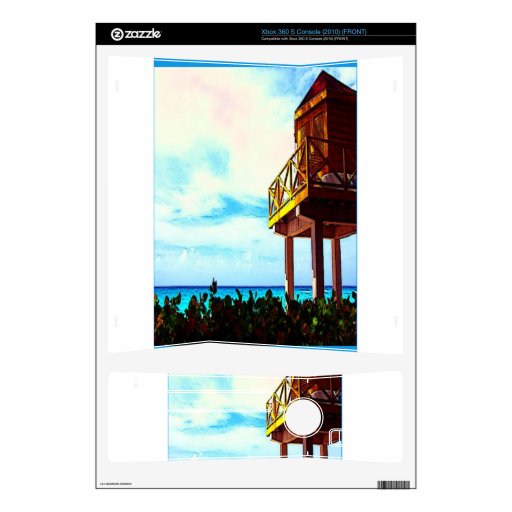 Beach House with Ocean View Xbox 360 S Console Skins