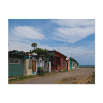 Beach houses 3 postcard