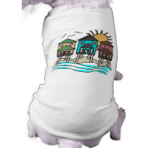 Beach Houses Dog Shirt pet clothing