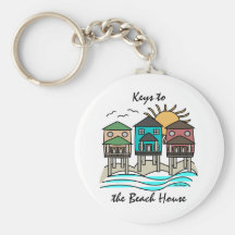 Beach Houses Keychain