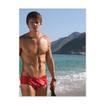 Beach Hunk postcards