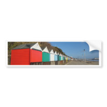 Beach huts bumper stickers
