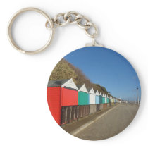 Beach huts key chains