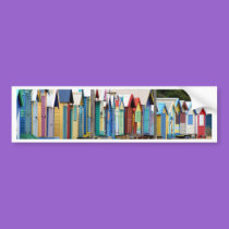 Beach Huts Melbourne bumper stickers by sharonsphotography Beach Huts Melbourne bumper stickers