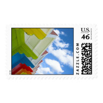 Beach Huts Postage Stamps