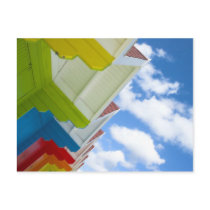 Beach Huts Postcard