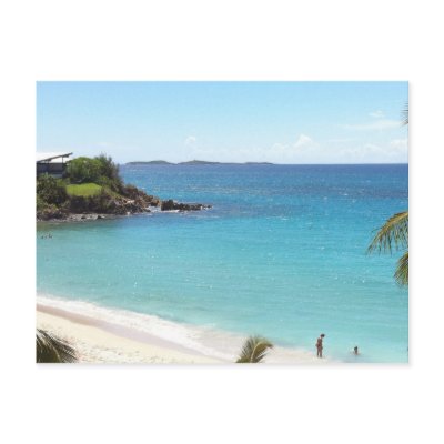 Beach in St Thomas Postcard by lxpabloxl