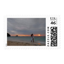beach kiss postage
