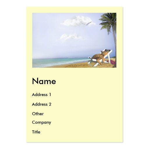 Beach Kitty Business Cards