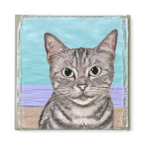 Beach Kitty Magnet