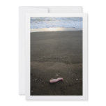 Beach litter plastic doll leg with sunrise personalized invitations