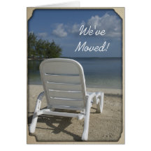 Beach Lounge Change of Address Card
