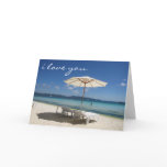 beach lounge love card