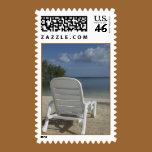 Beach Lounge Postage Stamp stamps